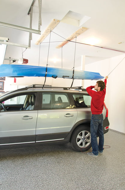 Suspenz Ceiling Hoist Overhead Storage | Garage Pulley System | Kayak Canoe SUP Cargo Box | Multiple Sizes