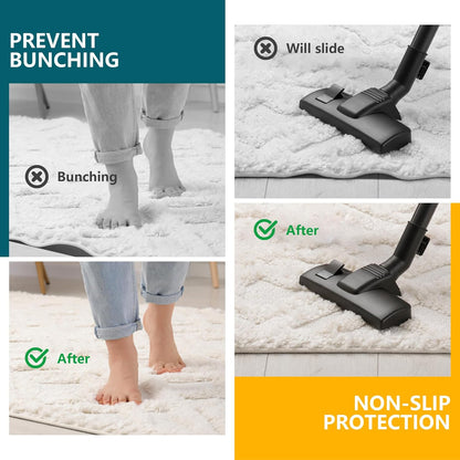 Skiennix Non-Slip Rug Pad Gripper - Extra Thick 2x3 Feet Mat for Hardwood Floors | Anti-Skid Safety