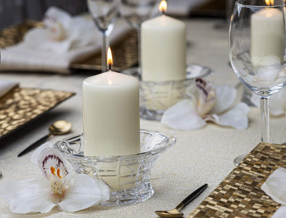 BOLSIUS 12 Ivory Pillar Candles Set - Unscented 43 Hour Long Lasting Candles - 2.7 x 5-inch Dripless Clean Burning Smokeless Dinner Candle - Perfect for Weddings Parties and Special Occasions