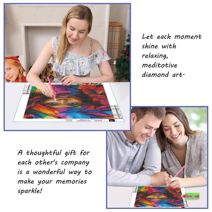 SKRYUIE 2 Pack 5D DIY Diamond Painting Starry Sky & Aurora Full Drill Paint with Diamonds, Polar Lights Rhinestone Wall Mosaic Home Decor 12x16 inch (30x40cm)