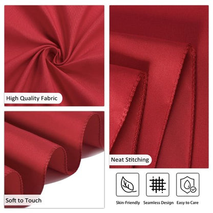 Heneger CozRhythm 8 Pack Red Tablecloth 60 x 126 Inch Rectangular Table Cloth for 8 Foot Rectangle Tables, Wrinkle Resistant Washable Polyester Fabric for Holiday Buffet Wedding Party and Banquet
