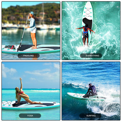 SUDOO Inflatable Stand Up Paddle Board 10'x30 x6 Ultra-Light SUP Stand-Up Paddleboard for Adults with Backpack, Pump, Paddle, Coil Leash, Triple Fins, Repair Kit