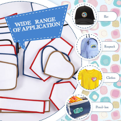 140 Pieces Sublimation Patches Blank Hat Patches Sublimation Patches Blank for Hats Hat Patches Blank Patches for Clothes Hat Dress Patch (Black, Blue, Red, Khaki)