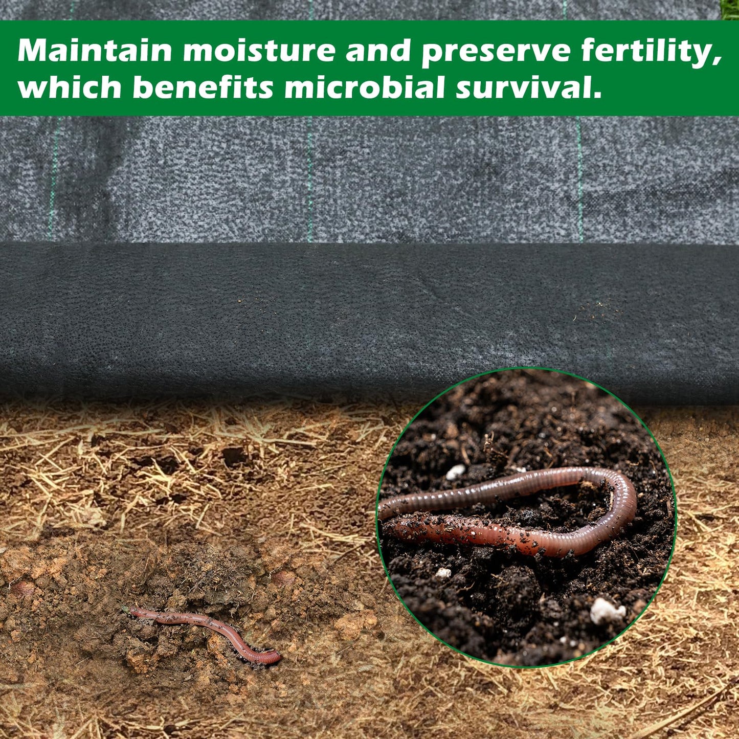 WAENLIR 5.8oz 3FT x 250FT Heavy Duty Landscape Fabric Weed Barrier Premium Woven Ground Cover Roll, UV Resistant&Tear-Proof, Ideal for Garden Beds, Walkways, Patios, Greenhouses, Outdoor Landscaping