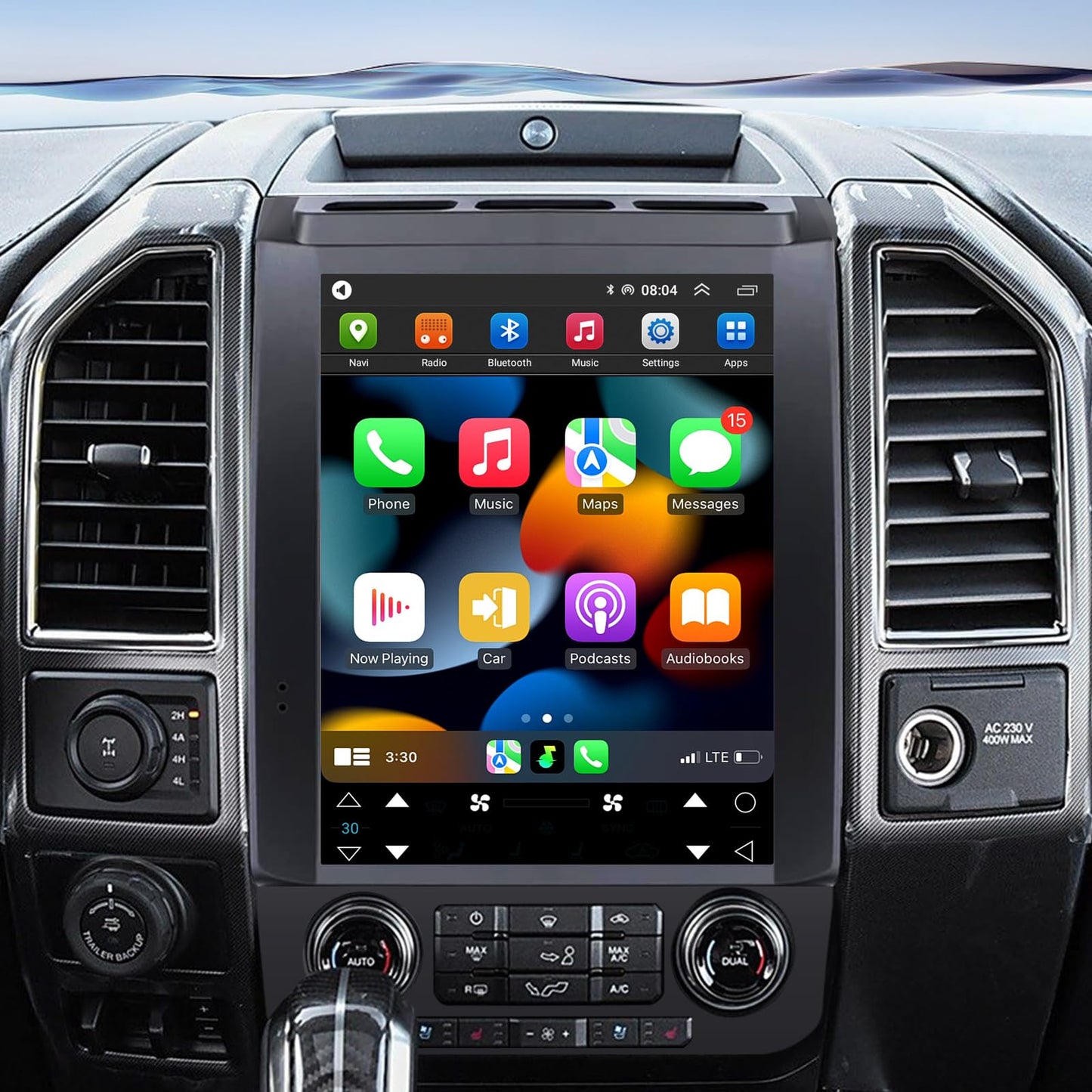 Car Radio for Ford F150 2015 2016 2017 2018 2019 2020 Upgrade Stereo Radio Replacement with CarPlay 12.1 inch Touch Screen Android Auto Bluetooth GPS WiFi Backup Camera 8Core