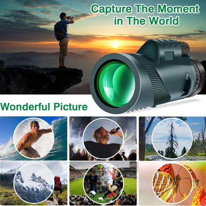 80x100 High-Power Binoculars Two-Piece Set with Phone Mount and Tripod, Featuring BAK4 Prisms and FMC-Coated Lenses Ideal for Hunting,Stargazing,Birdwatching,Wildlife Observation, Camping, and Hiking