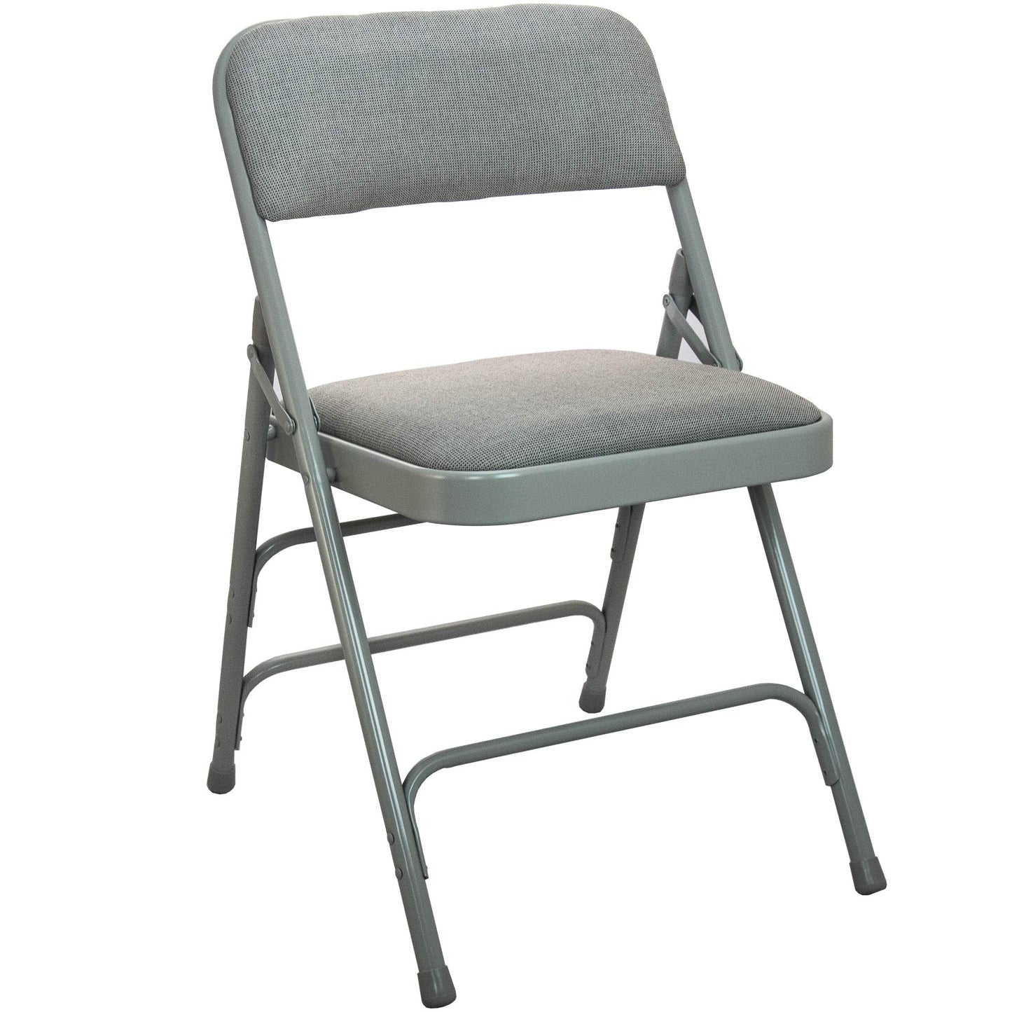 Flash Furniture 2-Pack Advantage Grey Padded Metal Folding Chair - Grey 1-in Fabric Seat