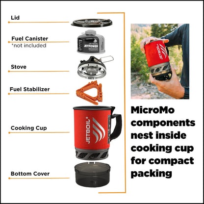 Jetboil MicroMo Camping Stove, Tamale, Ultralight Cooking System