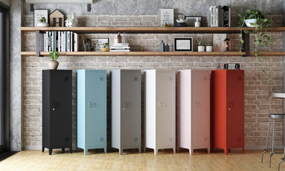 MIOCASA Metal Cabinet Home Office Storage Cabinets with Doors and Shelves Lockable File Cabinet Organizer Coat Lockers for Kids
