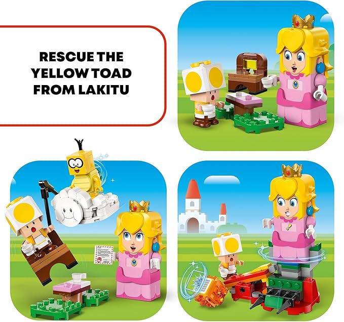 LEGO Super Mario Adventures with Interactive Peach Princess Toy Super Mario Playset for Kids Yellow Toad Figure Nintendo Toy Gift for Girls Boys and Any Gamers Ages 6 and Up 71441