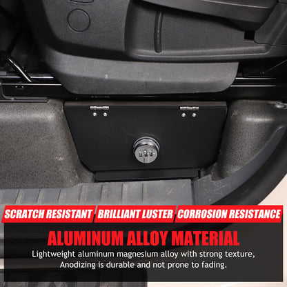 Tumukiw Compatible with INEOS Grenadier 2020-2024 Under Seat Storage Organizer, Customized Carbon Steel Driver Underseat Hidden Lock Box Safe Box, 3-digit Combination Lock