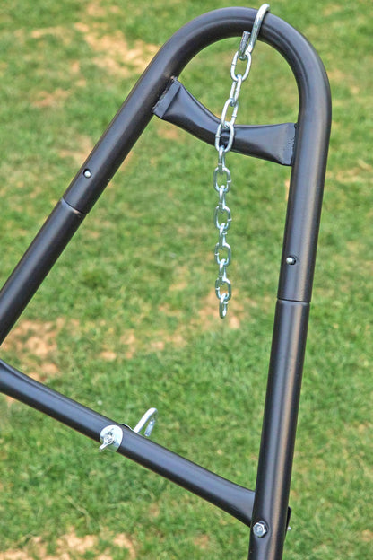 gafete Universal 2 Person Hammock Stand Only, 600 lbs Capacity, Fits 9 to 14ft Hammocks, Adjustable Double Heavy Duty Powder-Coated Steel Stand for Outside, Multi-Use (Black)