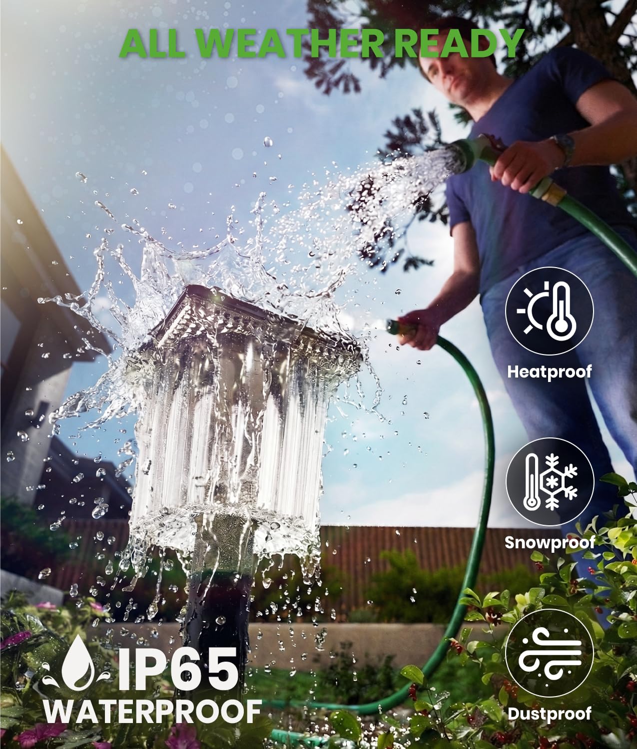 BITPOTT Super Bright Solar Pathway Lights 12 Pack, Adjustable Warm & Cold Solar Lights Outdoor Waterproof IP65, Auto On/Off, Outdoor Decor Light for Garden, Landscape, Path, Yard, Patio, Driveway