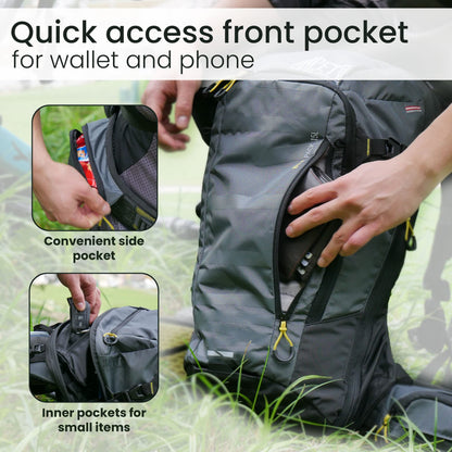 BALTORO 15L Biking Backpack for Men and Women - Large Capacity Hiking Backpack - Water Repellent Mountain bike Backpack - Lightweight and Waterproof Outdoor Backpack for Traveling and Camping