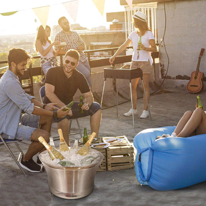 BARsics Large 6-Gallon Double Wall Stainless Steel Insulated Beverage Tub for Parties