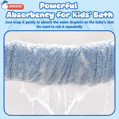 UNEEDE 2Pack Bath Hooded Towel for Kids Green and Blue,Extra Soft and Fast Drying Poncho for Toddlers,Kids Beach Hooded Towel Polyester Size 31 x 47 in,Machine Washable Poncho for Bath Beach Pool