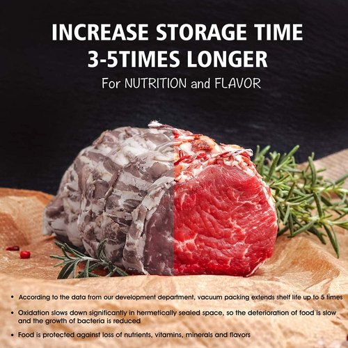 Food Saver Vacuum Sealer Bags - 4 Pack 11" x 25' Rolls | Commercial Grade, Microwave & Freezer Safe