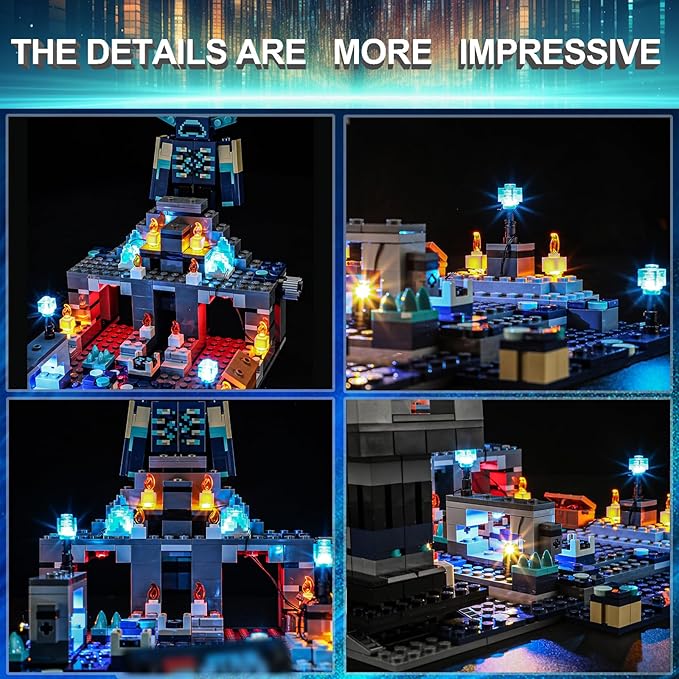 LED Light Kit for Lego 21246 Minecraft The Deep Dark Battle Compatible with Lego 21246 Building Blocks Model(Not Include Blocks Set)