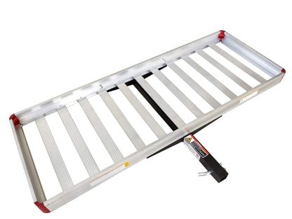 MaxxHaul 60" x 22" Aluminum Cargo Carrier Rack Basket for Luggage for SUV Truck Car Van - 500 lbs. Capacity, Silver