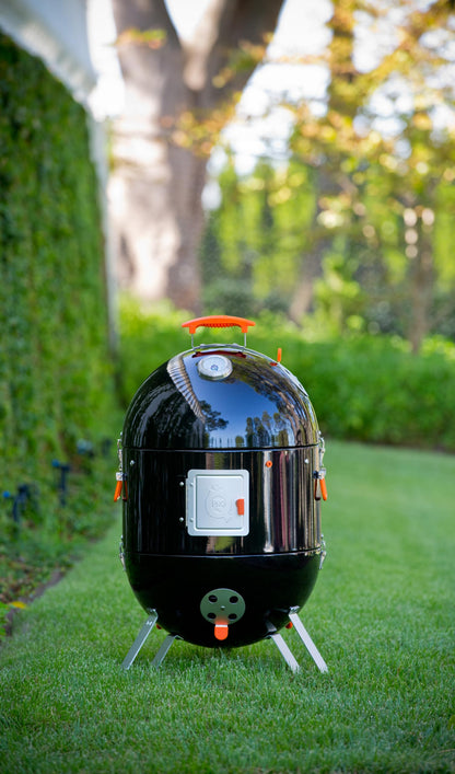 ProQ BBQ Smoker (Frontier V4) - 4in1 Charcoal Meat Smoker BBQ - Outdoor Smokers and Grills - BBQ with Smoker