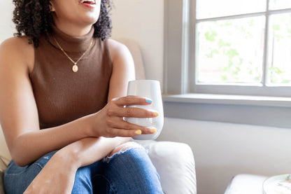 Simple Modern Wine Tumbler with Lid | Cute Stemless Glass Cup with Press-In Lid | Insulated Stainless Steel Coffee Mug | Gifts for Women Men Him Her | Spirit Collection | 12oz | Raspberry Vibes