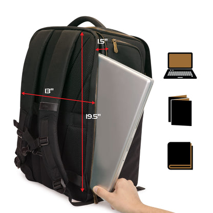 ENHANCE DnD Backpack - RPG DM Bag for Dungeons and Dragons - Travel DnD Bag Organizer fits 6-8 Books Upright, 18" Laptop/DM Screen Slot, Miniature Storage Foam Trays, Accessories Pockets, Map Strap