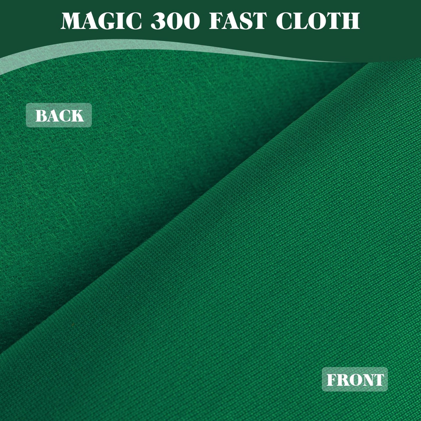 Boshen Worsted Blend Billiard Cloth Pool Table Felt Fast Speed for 7' 8' 9' Pool Table Pre Cut Bed & Rails