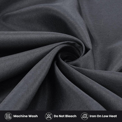 2 Pack Fitted Tablecloth for 6 Foot Rectangle Tables 72 x 30 Inch Black Table Covers Water Resistant Polyester Table Cloth for Wedding, Parties,Display, Trade Show (Black)