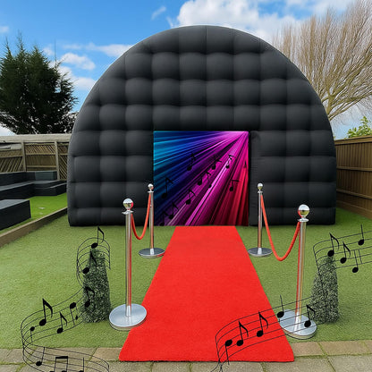 15x15x14FT Large Black Inflatable Tent Includes Blower Square Gazebo Event Room Large Inflatable Party Tent for Backyard,Outdoor EventsParties, Shows, Events, and Commercial Use