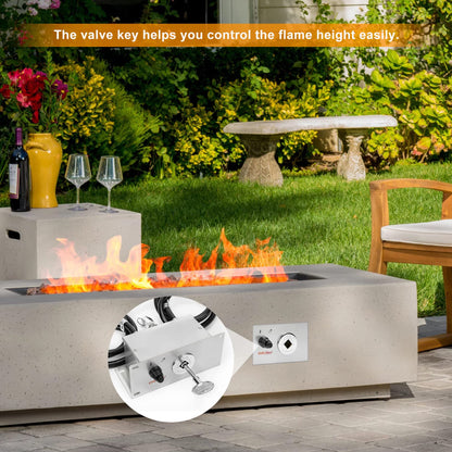 onlyfire All-in-One Natural Gas Fire Pit Ignition System Kit (Includes Electronic Igniter, Key Valve, PVC Hose, Fittings)