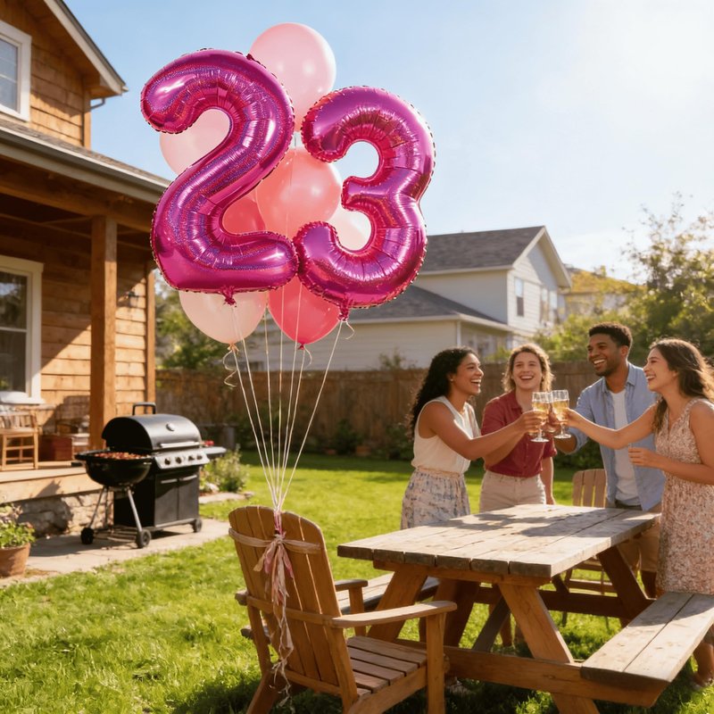 Laser Hot Pink 6 Balloon, Number Balloons 40 Inch, 6th Balloons for Birthday Decorations, Laser Hot Pink Party Supplies 6 Birthday Balloon, Number 6 Balloon