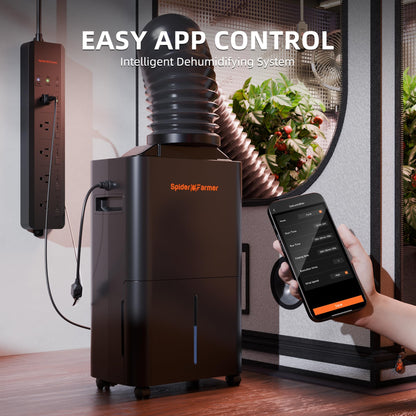SPIDER FARMER Dehumidifier,38 Pints Plant Dehumidifier with Drain Hose,Temperature & Humidity Sensor Probe,24H Timer Function, Compressor Entfeuchter for Grow Tent,Home and Basement