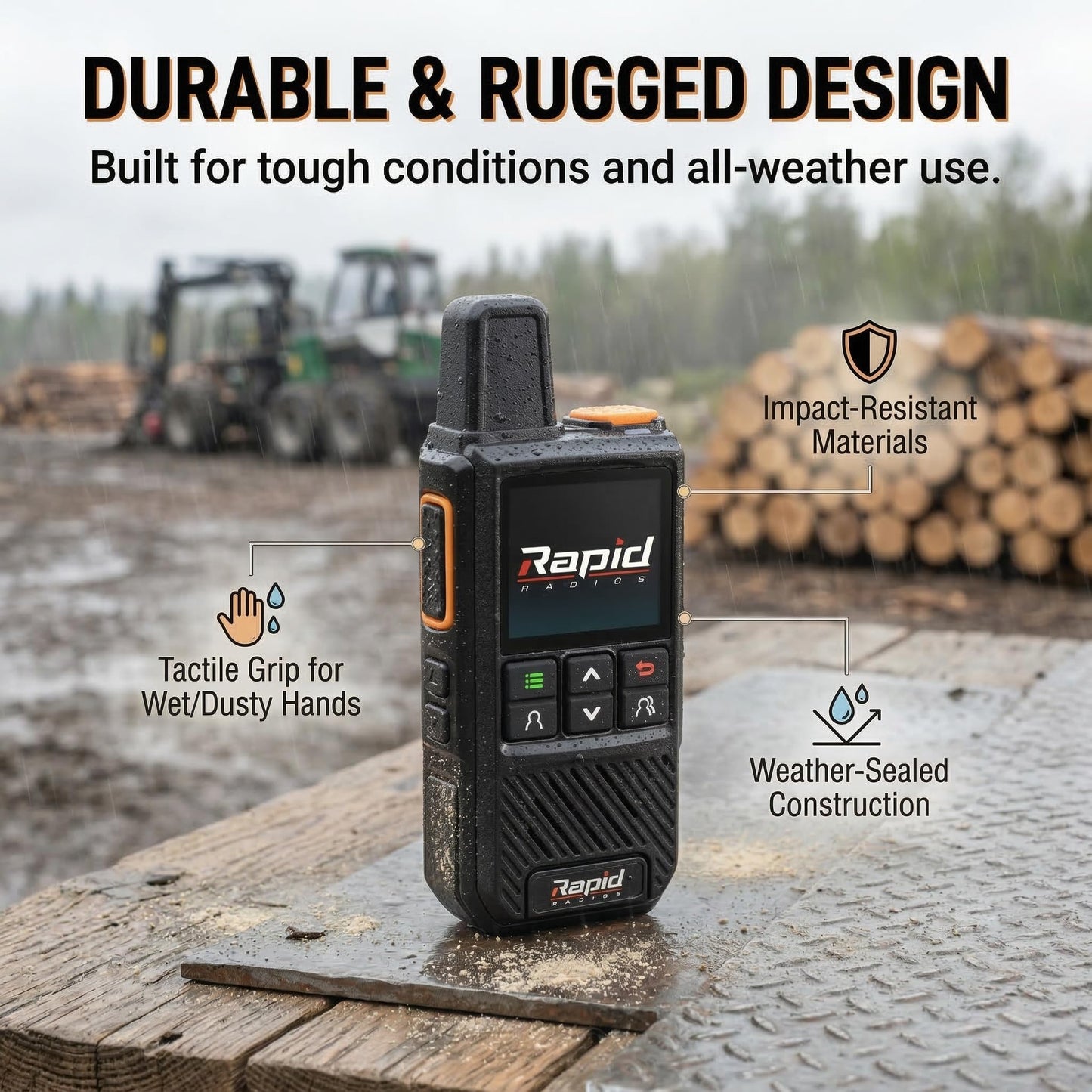 Rapid Radios Nationwide LTE Walkie-Talkie - Two-Way Radio - Unlimited Range POC Two Way Radios Set