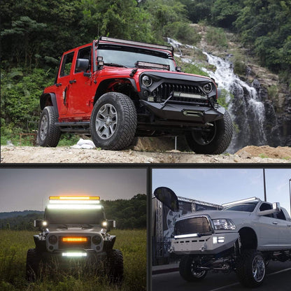 Nilight 54" 312W Curved LED Work Light Spot Flood Combo Bar Driving Fog Lamp off road lights