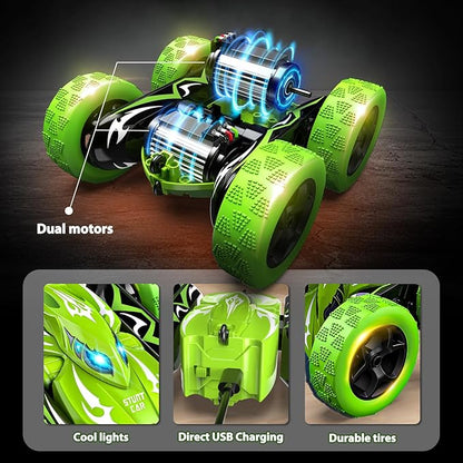Remote Control Car 4WD 2.4GHz Fast RC Cars with Wheel Lights Toys for Age 3-12 Birthday Gifts Christmas Toys for 3-12 Year Olds Type-C Charging Rechargeable
