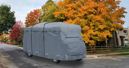 GEARFLAG Class C RV Cover Camper Cover fits 30'-33' with Anti-UV, Water-Resistant, Reinforced Windproof Straps for Van Cover Protection Durable - Ideal for rv & Trailer Covers