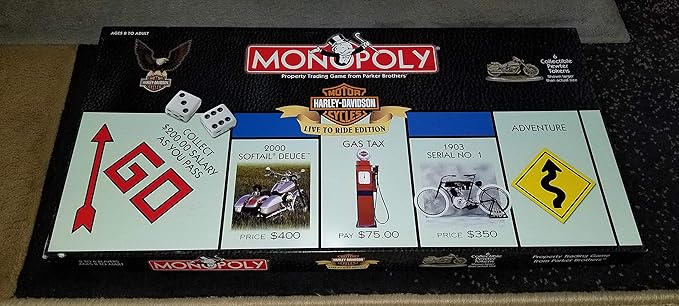 Harley-Davidson Live to Ride Collector's Edition Monopoly Board Game