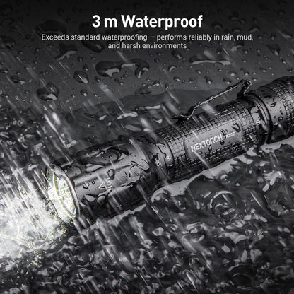 NEXTORCH TA30D Tactical Flashlight 2200 Lumens, Waterproof High Lumens Bright Powerful Pocket EDC Rechargeable Flashlight with 5 Modes & Strobe & Ring for Tactical Emergency Outdoor Night Search
