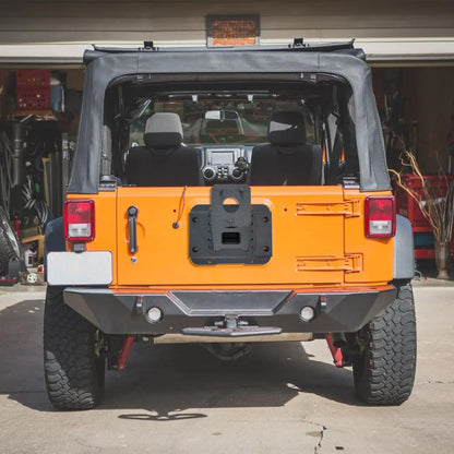 MONOKING JK JKU Heavy Duty Tire Carrier Support up to 40 inch Wheel, Adjustable Spare Tire Mount Holder Compatible for 2007-2018 Wrangler JK JKU Unlimited 2 & 4 Doors