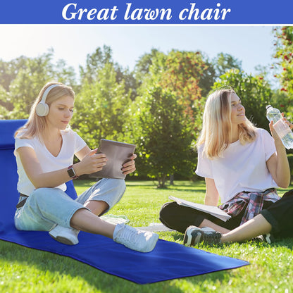 Beeveer 4 Pack Beach Lounge Chaise Chairs with 2 Folding Side Tables Portable Tanning Chair 5 Position Adjustable Lightweight for Sunbathing, Outdoor Yard, Lawn,Camping(Deep Blue)