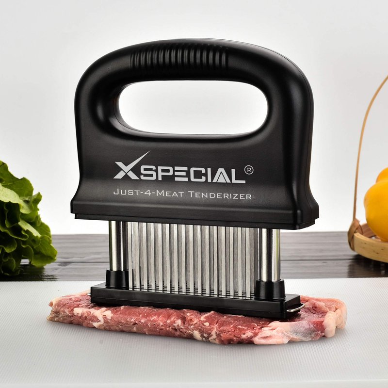 Meat Tenderizer Tool - 48 Blade Stainless Steel Needle Tenderizer for Steaks, Chicken, Pork - Heavy Duty Kitchen Tenderizing Tool - Dishwasher Safe