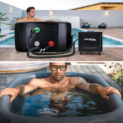 Upgraded Cold Plunge Chiller 1/3 HP, Professional Ice Bath Water Chiller for Cold Plunge Tubs, Built-in Filter & Pump, Insulated Hoses, Powerful Cooling for Cold Therapy Recovery & Home Use (1/3 HP)