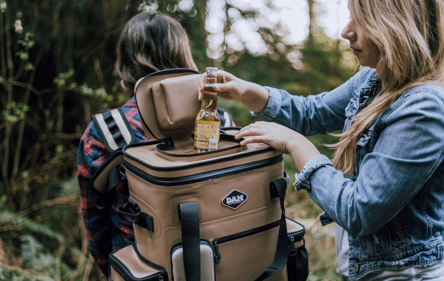 DAM Coolers SOFTCOOL 20 Soft Sided Cooler Backpack – Leakproof Insulated Cooler Bag, 22 Can / 26L Portable Ice Chest with Quick-Access Hatch for Beach, Camping, Fishing & Travel (Sudan Tan)