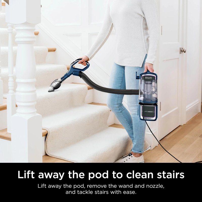 Shark Detect Performance Lift-Away Advanced Upright Vacuum with DuoClean, Odor Neutralizer Technology, Anti-Allergen Technology, Direction Detect, LED Headlights, 3 Cleaning Tools (Renewed)