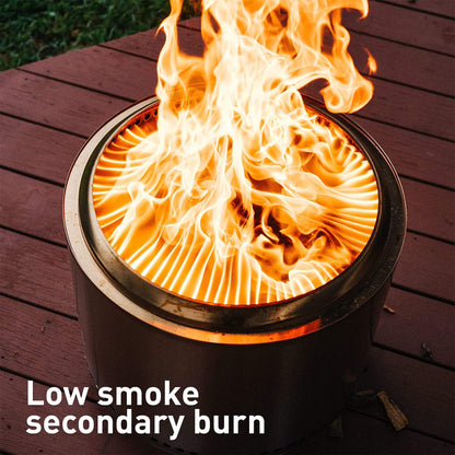 Solo Stove Yukon Big Yard Bundle 2.0 | Incl. Yukon Smokeless Fire Pit with Stand, Shelter, Shield, Portable for Wood Burning, Removable Ash Pan, Stainless Steel, H: 19.8in x Dia: 27in, 50.85lbs