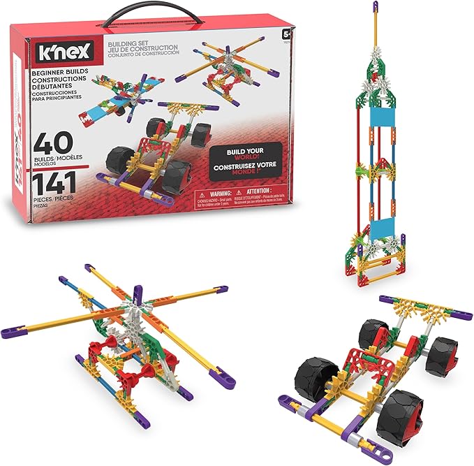 K'NEX - 40 Model Building Set‚ 141 Pieces STEM Toy Engineering Play Creative Construction‚ Ages 5+