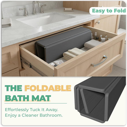 SYIPO Stone Bath Mat - Super Absorbent Non-Slip Diatomite Mat 23.6 x 15.3” | Quick Drying & Easy to Clean, Dark Gray