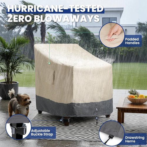 Extra Heavy Duty Waterproof Patio Chair Covers by [Brand Name] - 2 Pack for Swivel/Rocking/Adirondack Chairs | 33"W x 35"D x 38.5"H