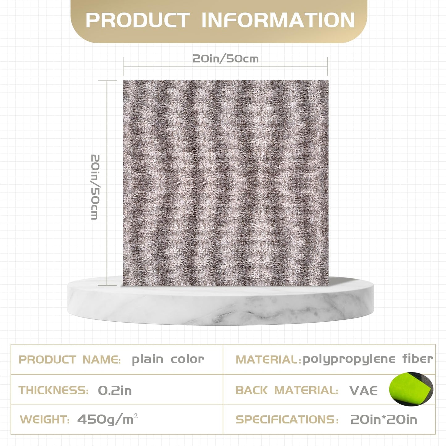 Carpet Tiles 20x20 Inch - Non-Slip Soft Square Flooring with FlexLok Tabs for Easy DIY Installation - Durable Office, Garage, Gym & Basement Floor Cover (Gray 32, suse 02)