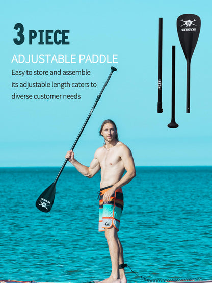 11' Inflatable Stand Up Paddle Board – Extra Wide SUP Paddleboard for Adults, Premium Inflatable Board with Paddle, Pump, Fins, Backpack, Leash & Waterproof Bags (Ocean Bloom)